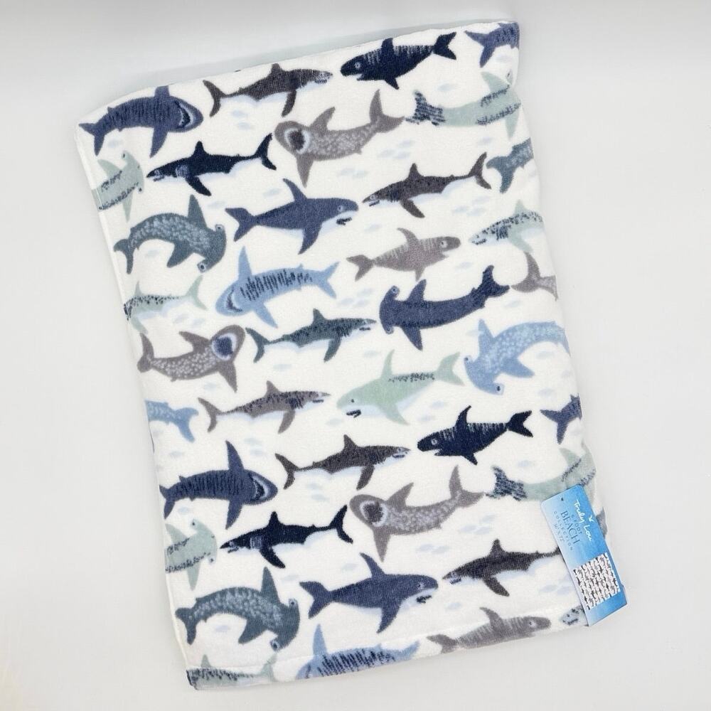 Truly Lou Beach Towel Shark 36” x 72” Sharks NEW